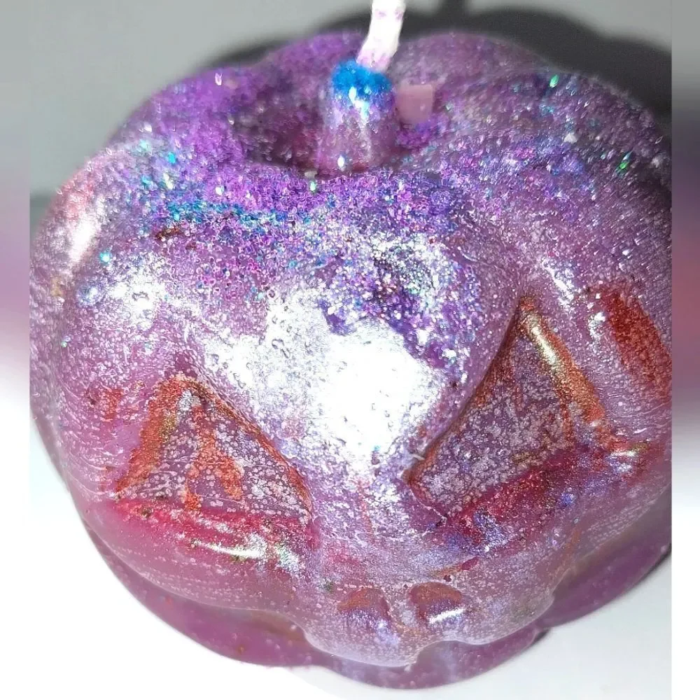 Hand crafted limited edition pumpkin candle from our spooky candle collection